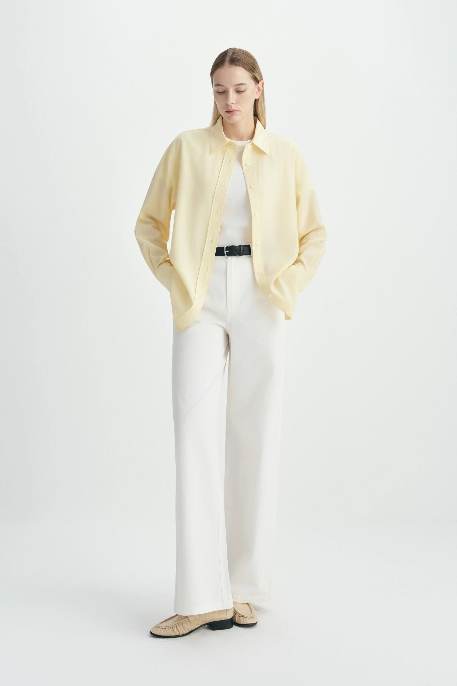 Naya Button Down Shirt-Italian Straw
