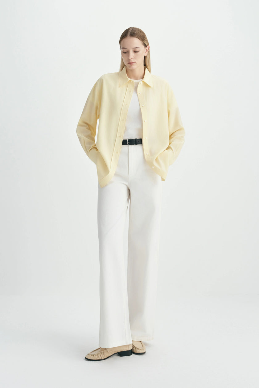 Naya Button Down Shirt-Italian Straw