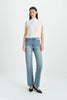 Serel Tie Neck Top-Cloud