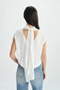 Serel Tie Neck Top-Cloud