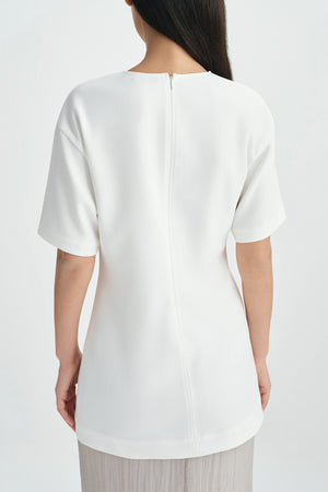 Orla Short Sleeve Crewneck Top-Cloud