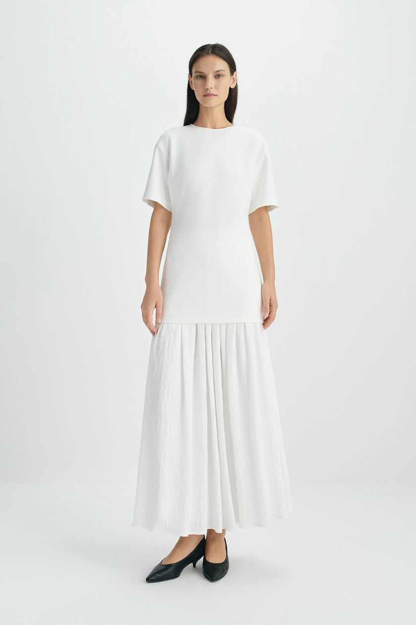 Orla Short Sleeve Crewneck Top-Cloud