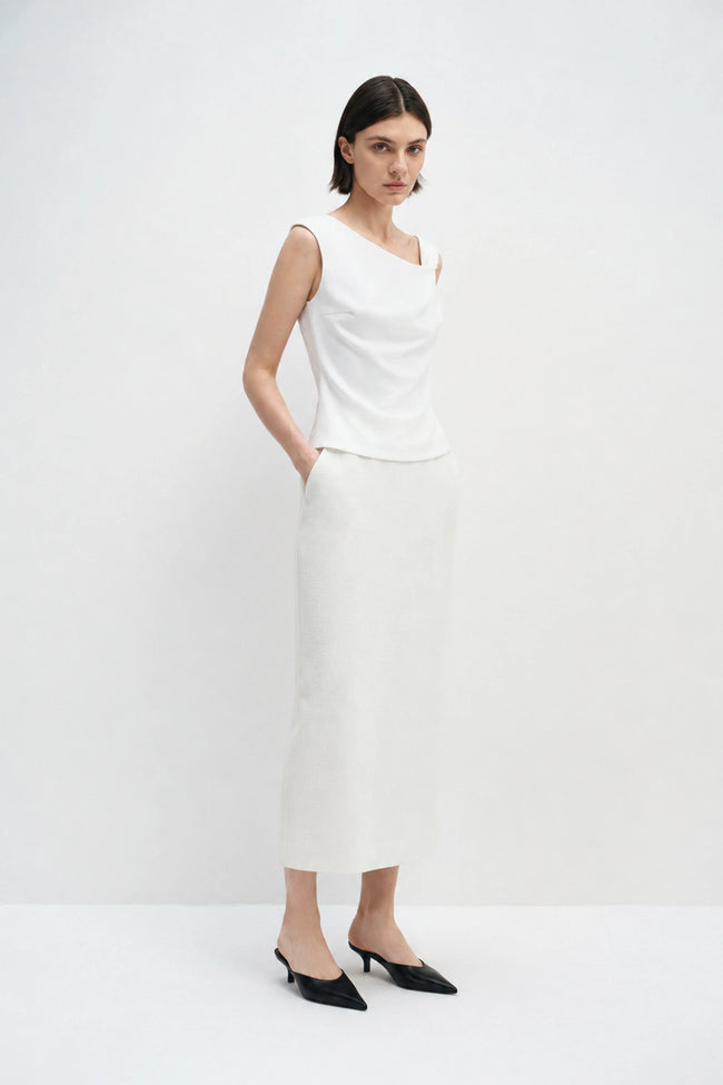 Marea Twist Strap Top Cloud