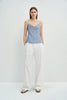 Aela Drape Neck Cami Top Chambray