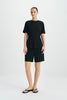 Aveline Cinched Waist Top Black