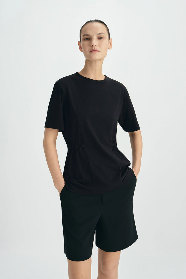 Aveline Cinched Waist Top Black