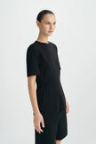 Aveline Cinched Waist Top Black