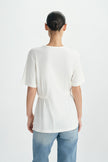 Aveline Cinched Waist Top Pearl