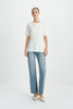 Aveline Cinched Waist Top Pearl