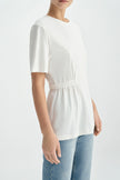 Aveline Cinched Waist Top Pearl
