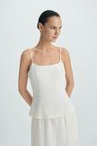 Coria Open Back Cami Top Egret
