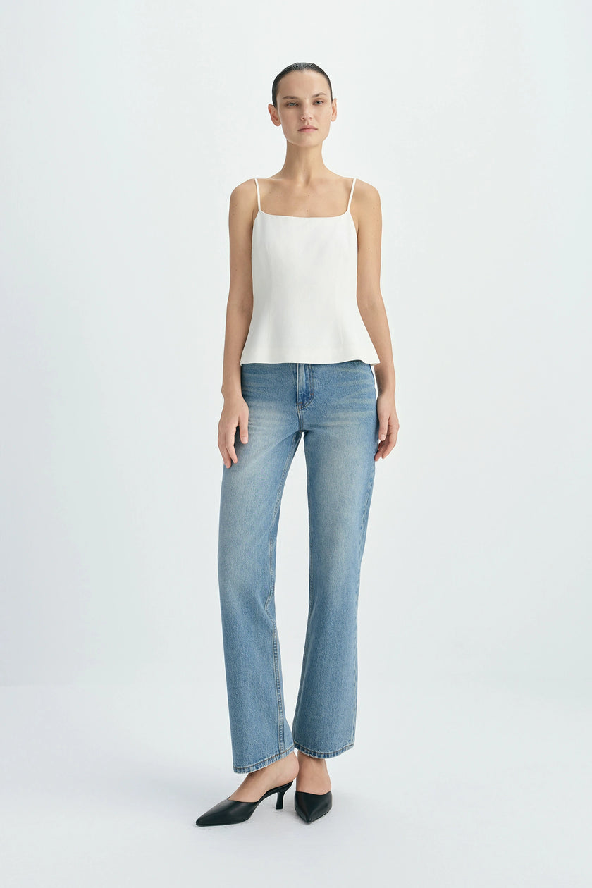 Coria Open Back Cami Top Egret