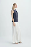 Lucida Twist Shoulder Top Navy