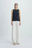 Lucida Twist Shoulder Top Navy