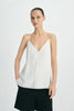 Velin Center Pintuck Cami Top Egret