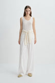 Brisa Sheer Textured Tank Marshmallow