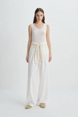 Brisa Sheer Textured Tank Marshmallow