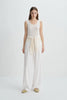 Brisa Sheer Textured Tank Marshmallow