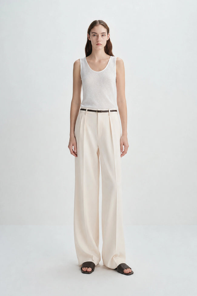 Brisa Sheer Textured Tank Marshmallow