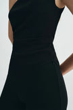 Zinnia One Shoulder Top Black