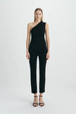 Zinnia One Shoulder Top Black