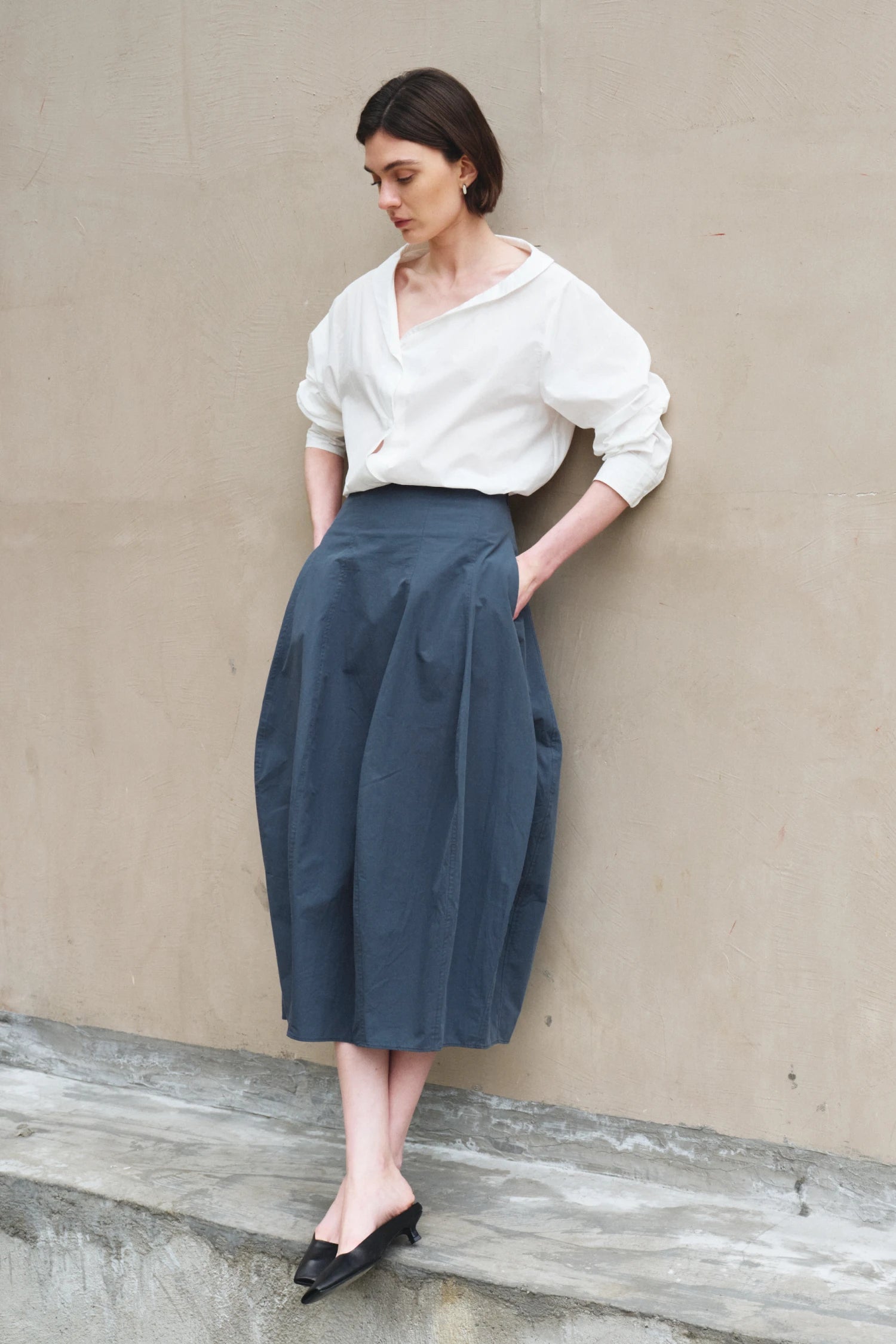 Liora Asymmetric Neck Shirt