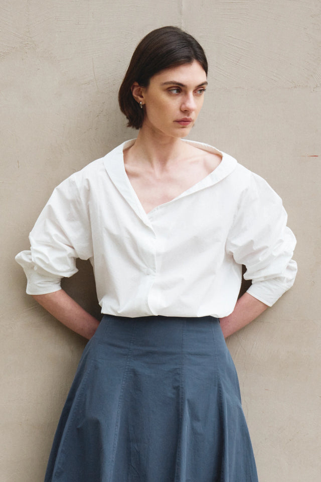 Liora Asymmetric Neck Shirt