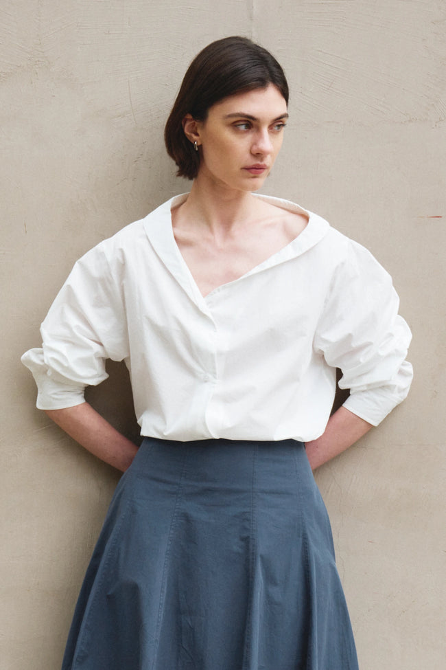 Liora Asymmetric Neck Shirt