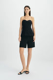 Lunis Sweetheart Strapless Top-Black