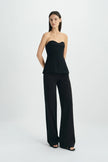 Lunis Sweetheart Strapless Top-Black