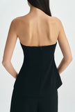 Lunis Sweetheart Strapless Top-Black