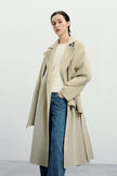 Grand Scarf Coat in Beige