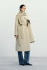 Grand Scarf Coat in Beige