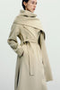 Grand Scarf Coat in Beige