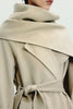 Grand Scarf Coat in Beige