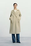 Grand Scarf Coat in Beige