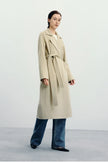 Grand Scarf Coat in Beige