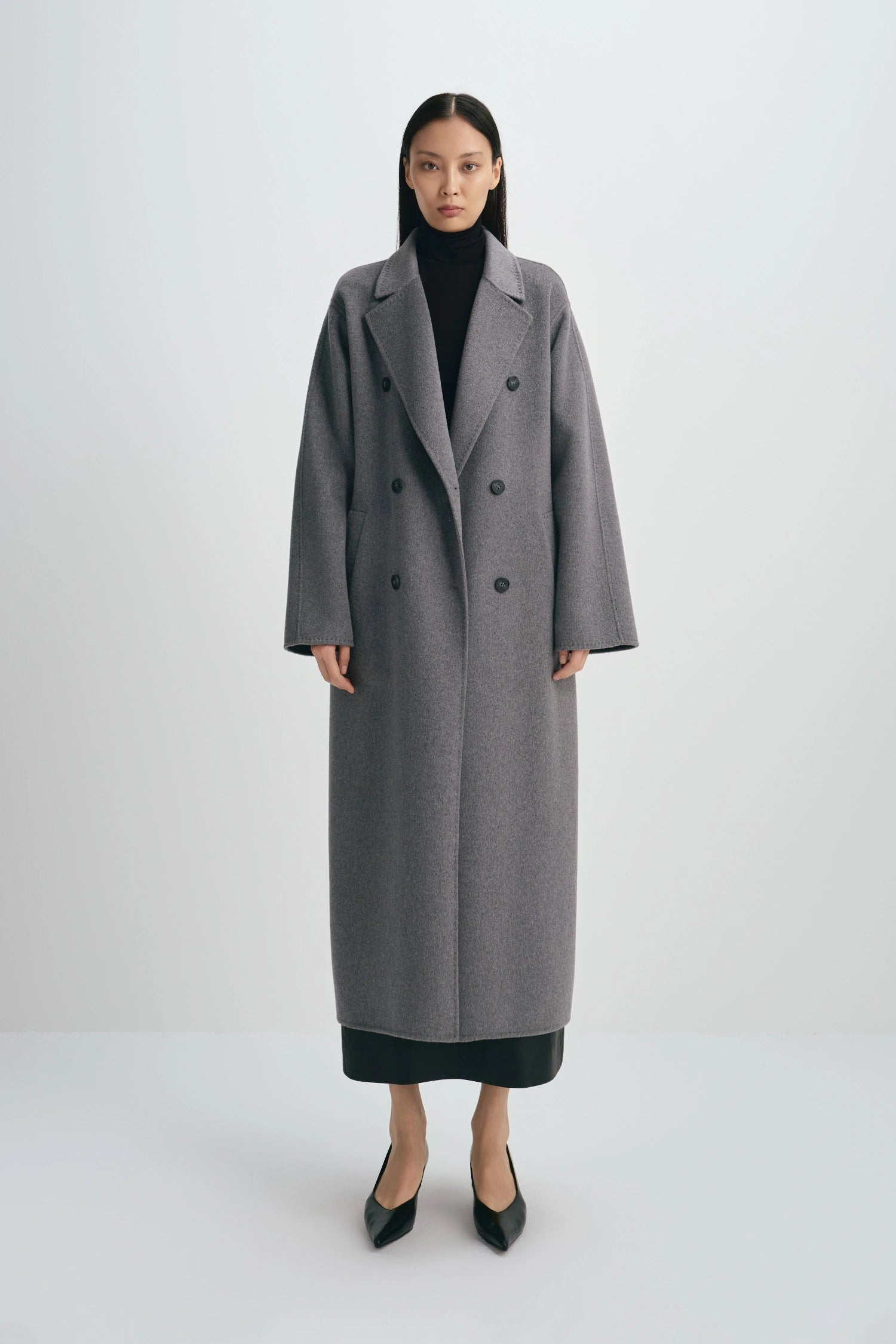 Martine Belted Coat Grey