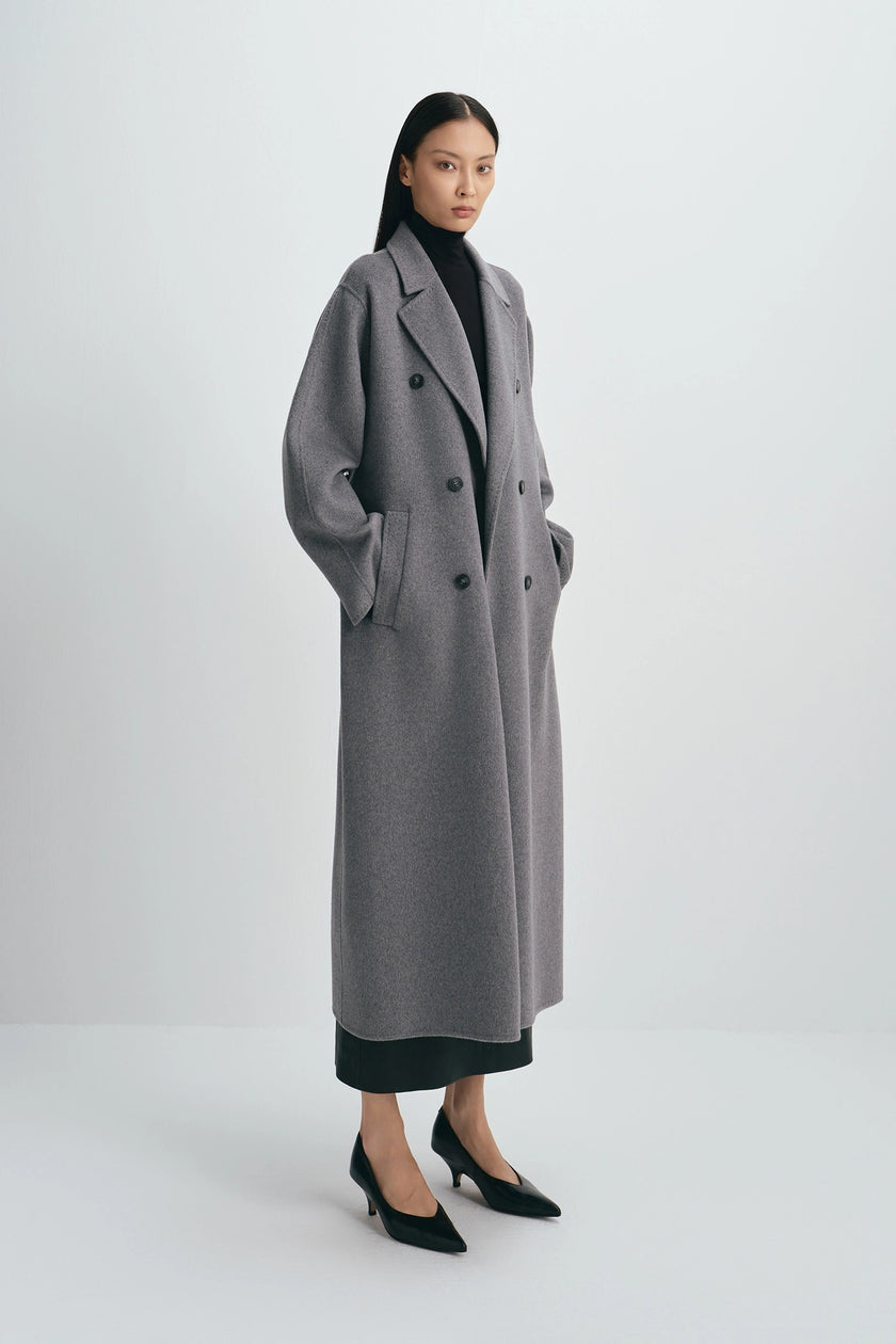 Martine Belted Coat Grey