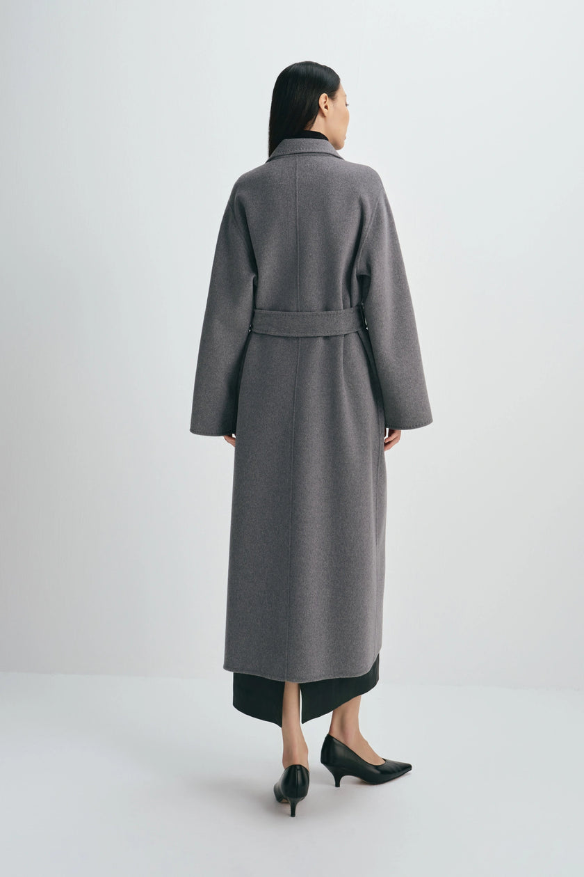 Martine Belted Coat Grey