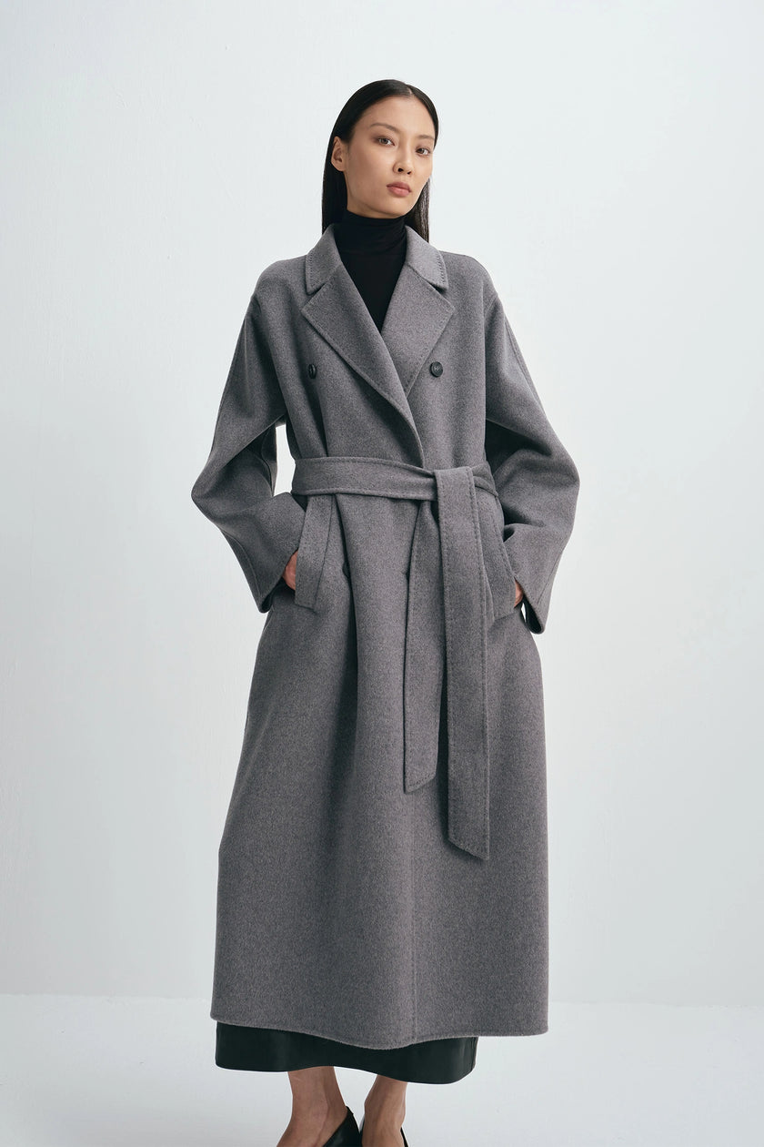 Martine Belted Coat Grey