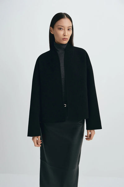 Jaurès Wool & Cashmere Blend Jacket in Black | Rue Sophie
