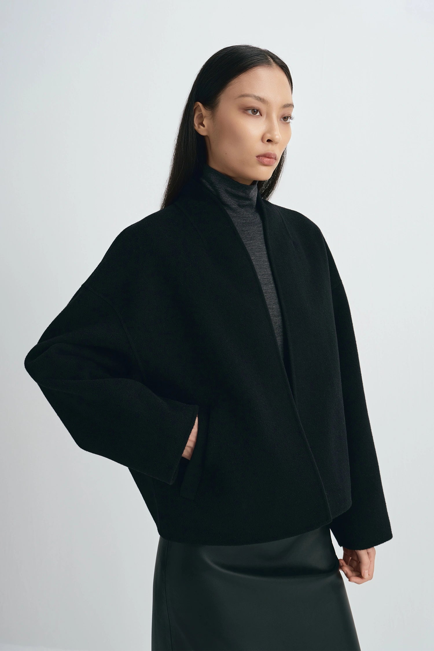 Jaurès Shawl Collar Jacket Black