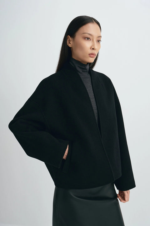 Jaurès Shawl Collar Jacket Black