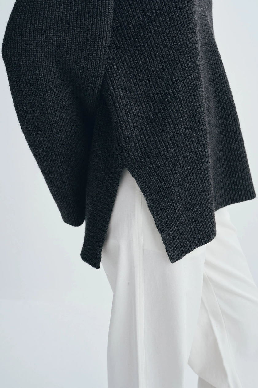 Crémieux Boxy Polo Sweater Cinder