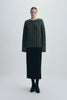 Vendome Wide Rib Boxy Sweater Cinder