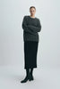 Vendome Wide Rib Boxy Sweater Cinder