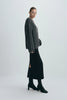 Vendome Wide Rib Boxy Sweater Cinder