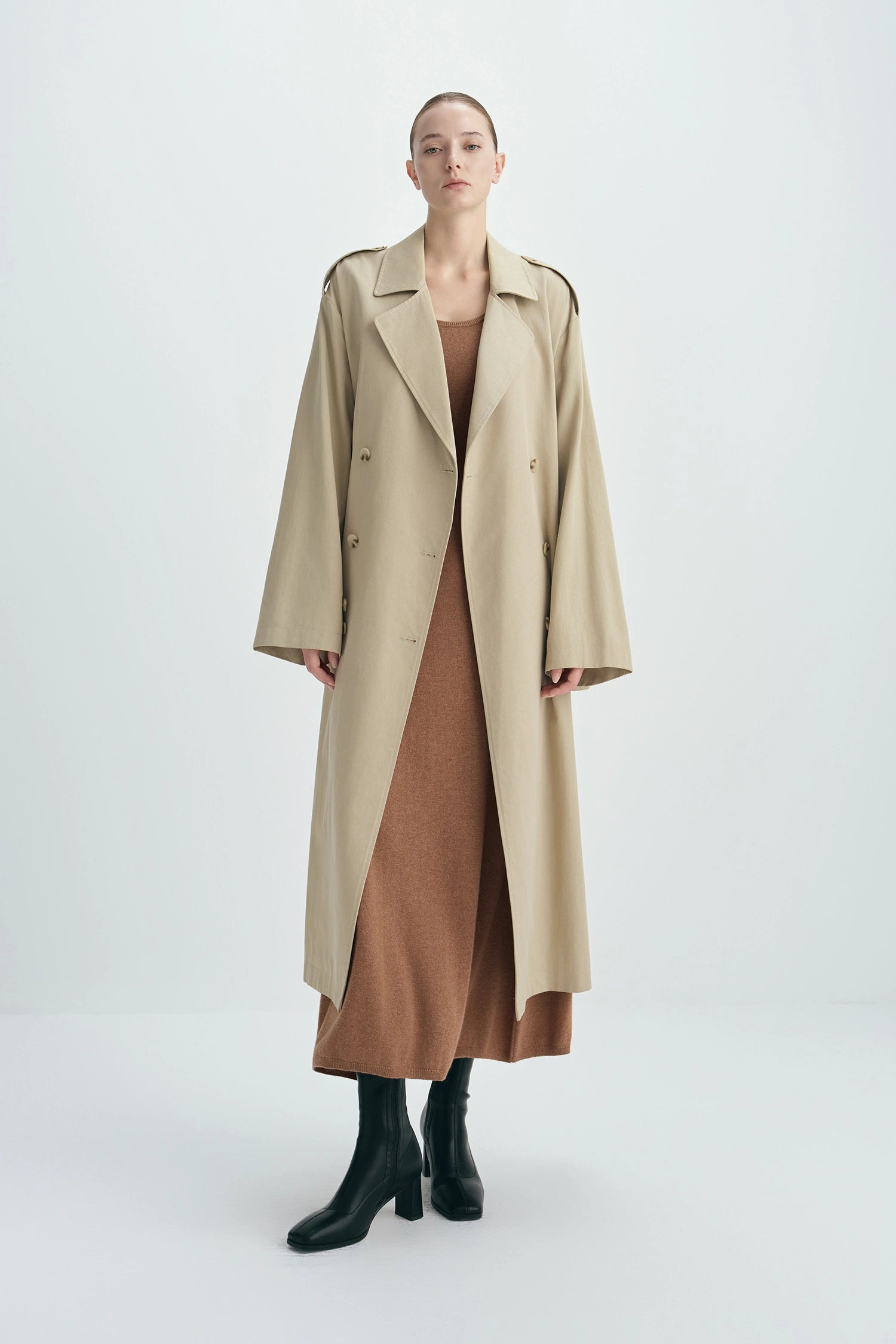 Mignet Midi Sweater Dress Tobacco