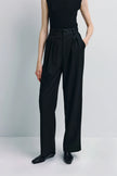 Neil Pleated Waist Pant Black